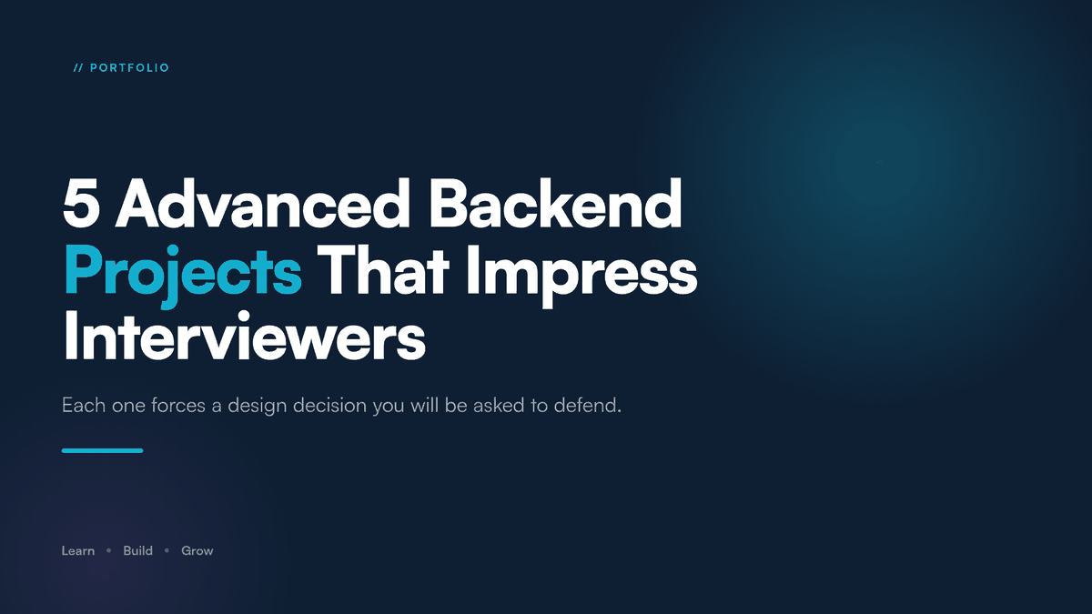 5 Advanced Backend Projects That Impress Interviewers