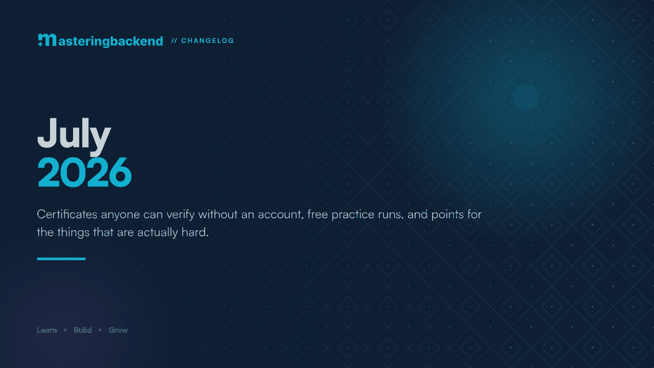 Changelog: July 2026