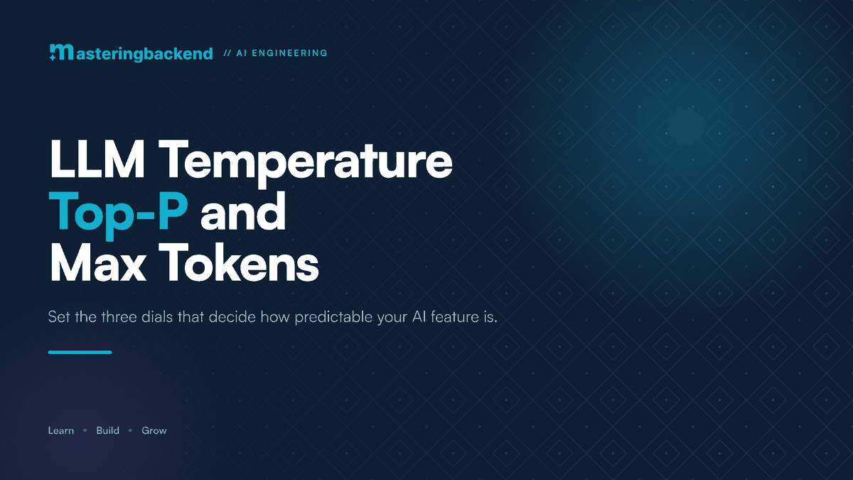 LLM Temperature Explained: Top-P, Max Tokens, and What to Set in Your Backend